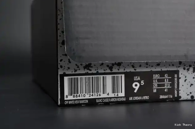 Kick Theory Maroon white Jordan 6 Retro 384664-116 Air 0624